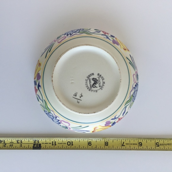 Poole Pottery hand made hand painted in England floral bowl BN pattern - Picture 7 of 7